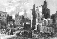 The ruin around Paris: the town of St. Cloud destroyed by fire, 1871. Creator: RCH