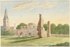 The ruin of the Rijnsburg abbey, 1812. Creator: Gerardus Johannes Verburgh