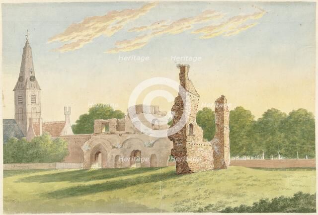 The ruin of the Rijnsburg abbey, 1812. Creator: Gerardus Johannes Verburgh.