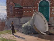 The Ruination of church bells, 1924. Artist: Stolitsa, Evgeni Ivanovich (1870-1929)