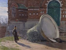 The Ruination of church bells, 1924. Artist: Stolitsa, Evgeni Ivanovich (1870-1929)