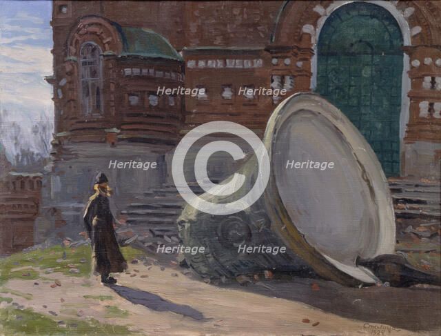 The Ruination of church bells, 1924. Artist: Stolitsa, Evgeni Ivanovich (1870-1929)