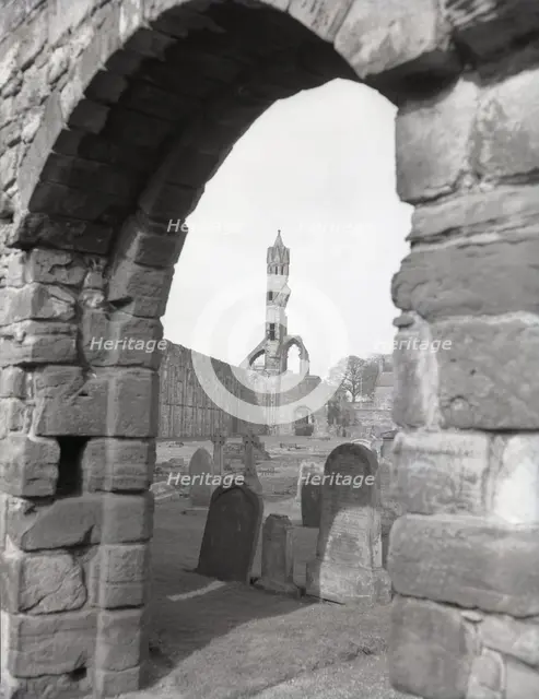 The ruined Cathedral of St Andrew, St Andrews, Scotland, c1955.  Creator: Arthur Charles Kirby Ware.
