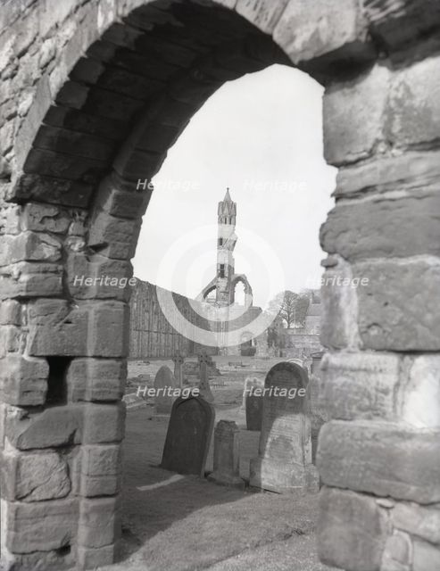 The ruined Cathedral of St Andrew, St Andrews, Scotland, c1955.  Creator: Arthur Charles Kirby Ware.