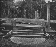 The Ruined Cities of Anuradhapura. Moonstone and Steps c1890, (1910). Artist: Alfred William Amandus Plate