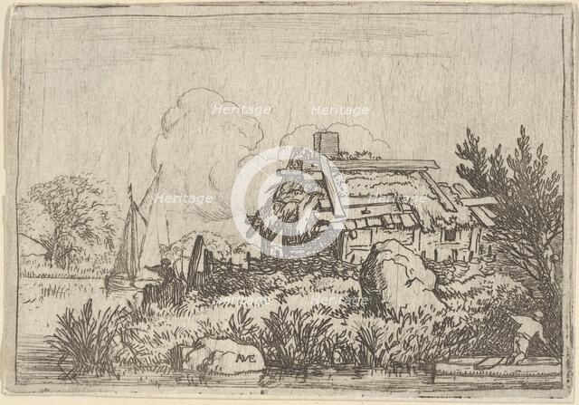 The Ruined Cottage, Surrounded by Water, 17th century. Creator: Allart van Everdingen.