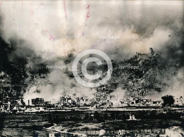 The ruins of Monte Cassino, Italy, World War II, 1944. Artist: Unknown