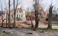 The Ruins of a House, Soupir First World War, April 1917.Artist: Francois Flameng