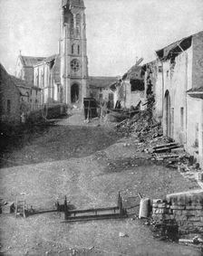The ruins of a village in Lorraine, World War I, 1915