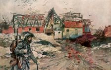 The Ruins of Ablain-Saint-Nazaire Artois, France, 18 December 1915, (1926).Artist: Francois Flameng