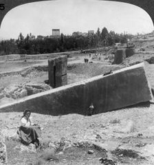 The ruins of Baalbek (Balabakk), Syria, 1900. Creator: Underwood & Underwood