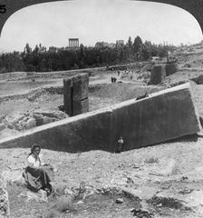 The ruins of Baalbek (Balabakk), Syria, 1900. Creator: Underwood & Underwood