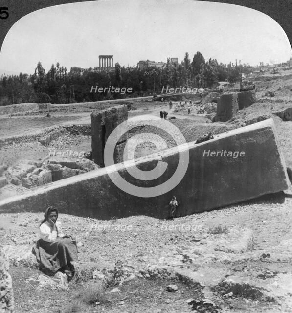 The ruins of Baalbek (Balabakk), Syria, 1900. Creator: Underwood & Underwood.