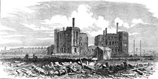 The Ruins of Chicago: Rock Island Depot, 1871. Creator: Unknown