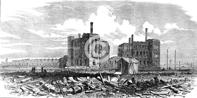 The Ruins of Chicago: Rock Island Depot, 1871. Creator: Unknown.
