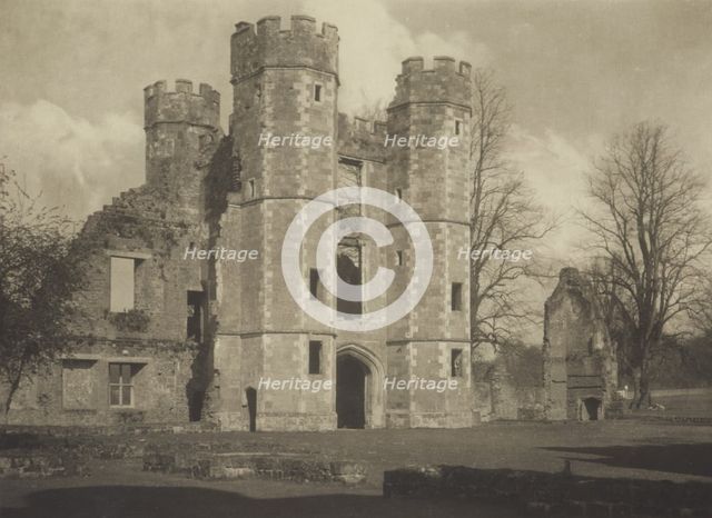 The ruins of Cowdray, Sussex. From the album: Photograph album - England, 1920s. Creator: Harry Moult.