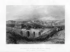 The ruins of Djerash, the ancient Gergesa, Syria, 1841.Artist: W Floyd