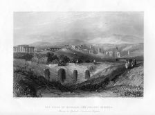 The ruins of Djerash, the ancient Gergesa, Syria, 1841.Artist: W Floyd