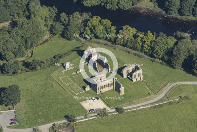 The ruins of Egglestone Abbey Premonstratensian monastery, County Durham, 2024. Creator: Robyn Andrews.