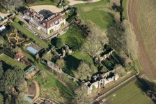The ruins of Halnaker House, a fortified medieval manor house, West Sussex, 2018. Creator: Damian Grady