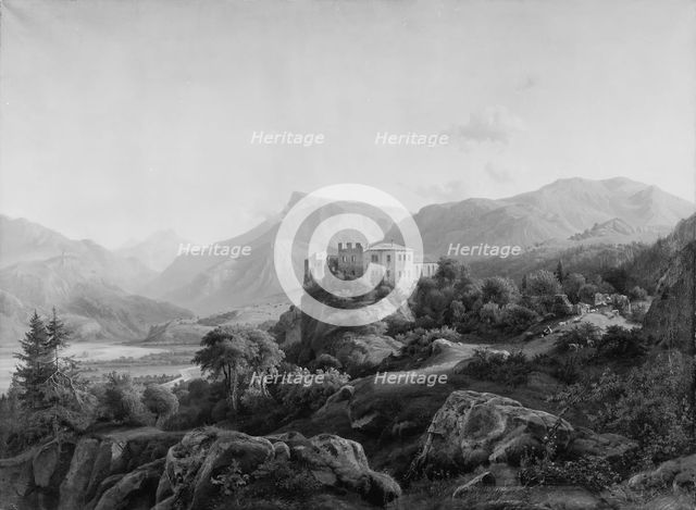 The Ruins of Hasselberg Castle near Bolzano, Tyrol, 1845. Creator: Johann Hermann Carmiencke.
