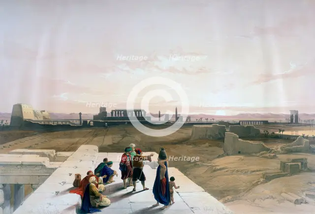 'The Ruins of Karnak from the West', 19th century. Artist: David Roberts