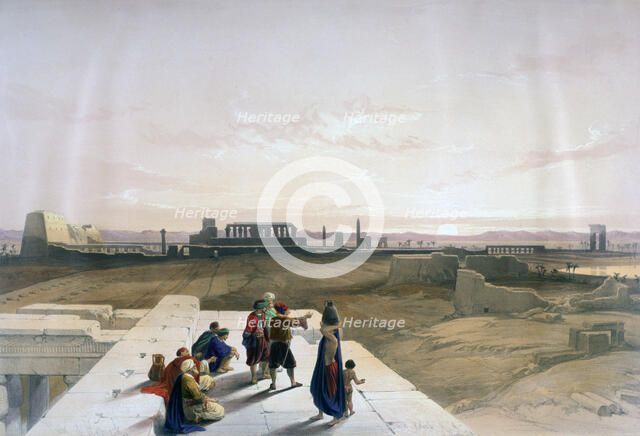 'The Ruins of Karnak from the West', 19th century. Artist: David Roberts