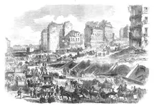 The Ruins of Paris: Porte Maillot and the Avenue de la Grande Armée, 1871. Creator: Unknown