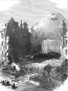 The Ruins of Paris: the Theatre of the Porte St. Martin, 1871. Creator: Unknown