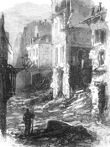 The Ruins of Paris: the rue du Bac, 1871. Creator: Unknown