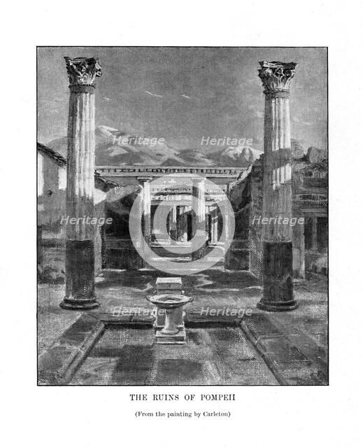 The ruins of Pompeii, Italy, 19th century.  Creator: Unknown.