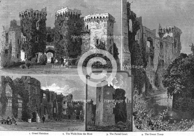 'The ruins of Raglan Castle near Monmouth', 1886.  Creator: Unknown.