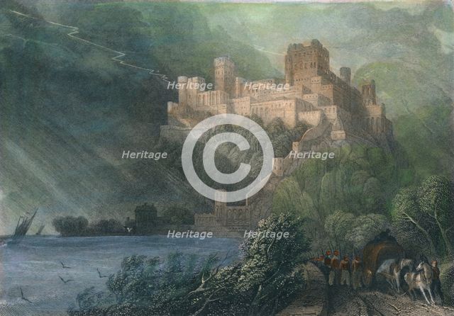 'The Ruins of Rheinfels', 1834. Artist: William Radclyffe.
