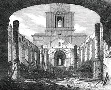 The Ruins [of St. Anne's Church], sketched from the East End, 1850. Creator: Unknown