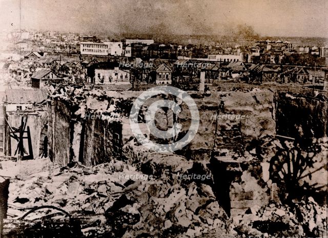 The ruins of Stalingrad, c1942.  Creator: Unknown.