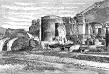 The ruins of the basilica at Pergamon, Turkey, 1895