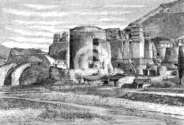 The ruins of the basilica at Pergamon, Turkey, 1895. Artist: Unknown