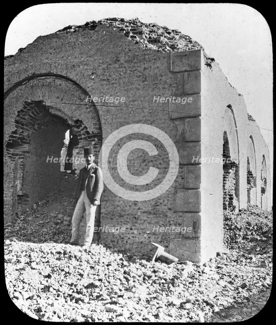 The ruins of the Mahdi's tomb in Omdurman, Sudan, c1898. Artist: Newton & Co