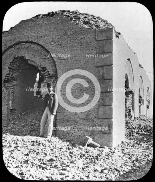 The ruins of the Mahdi's tomb in Omdurman, Sudan, c1898. Artist: Newton & Co