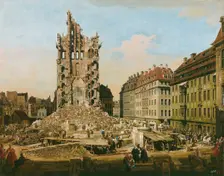 The Ruins of the old Kreuzkirche, Dresden, 1765