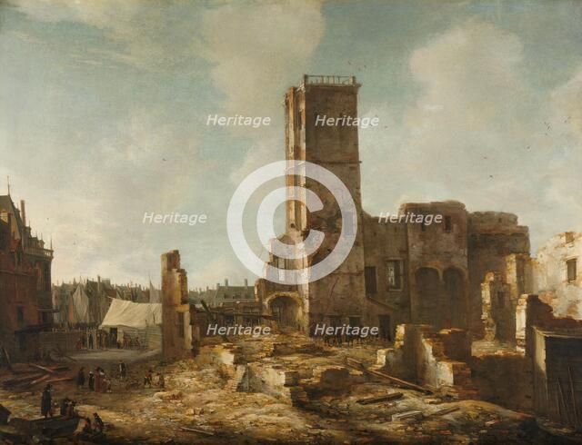 The Ruins of the Old Town Hall of Amsterdam after the Fire of 7 July 1652, 1652-1666. Creator: Jan Abrahamsz Beerstraten.