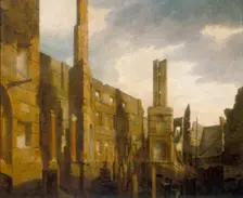 The Ruins of the Pantheon in Oxford Street after the Disasterous Fire of 14 January 1792 (1792). Creator: William Marlow