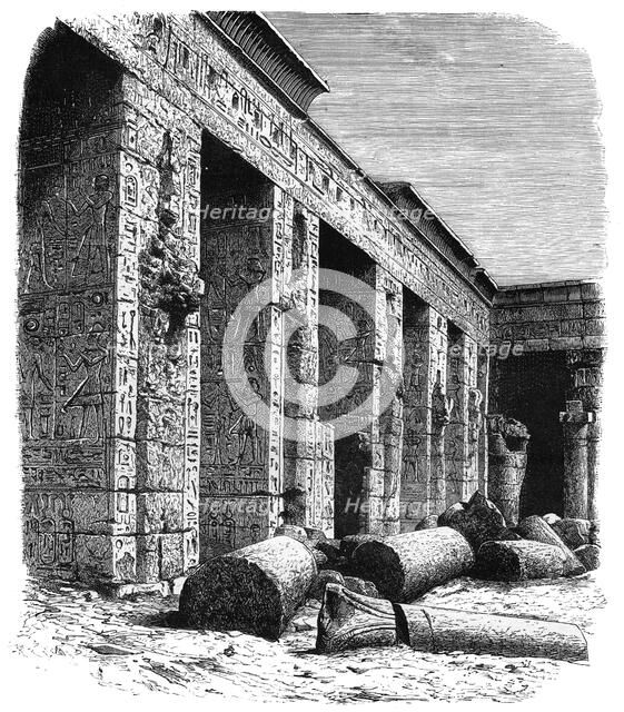 The ruins of the Palace of Rameses III, Medinet Habu, Upper Egypt, c1890. Artist: Unknown
