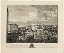 The Ruins of the Pirnaischer Suburb with the Palais Fürstenhof, 1766. Creator: Bernardo Bellotto