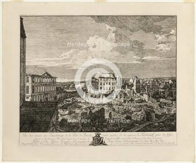 The Ruins of the Pirnaischer Suburb with the Palais Fürstenhof, 1766. Creator: Bernardo Bellotto.