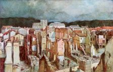 The Ruins of Verdun June 1916, (1926).Artist: Francois Flameng