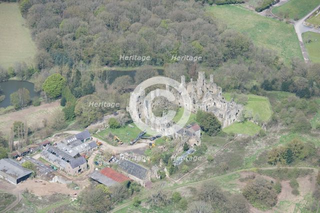 The ruins of Wingfield Manor, a medieval great house, Derbyshire, 2016. Creator: Historic England.