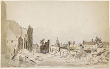 The ruins in Bodegraven after the June 1870 fire, 1870. Creator: Pieter Adrianus Schipperus