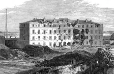 The ruins round Paris: barracks, Fort Vanves, 1871. Creator: Unknown