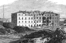 The ruins round Paris: barracks, Fort Vanves, 1871. Creator: Unknown